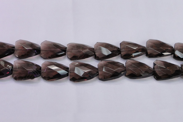 CTW505 15.5 inches 22*30mm faceted & twisted synthetic quartz beads