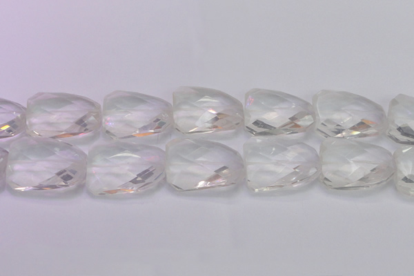 CTW510 15.5 inches 30*40mm faceted & twisted synthetic quartz beads