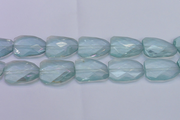 CTW511 15.5 inches 30*40mm faceted & twisted synthetic quartz beads