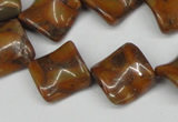 CTW55 15.5 inches 15*15mm twisted diamond jasper gemstone beads