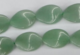 CTW61 15.5 inches 13*18mm twisted oval green aventurine beads