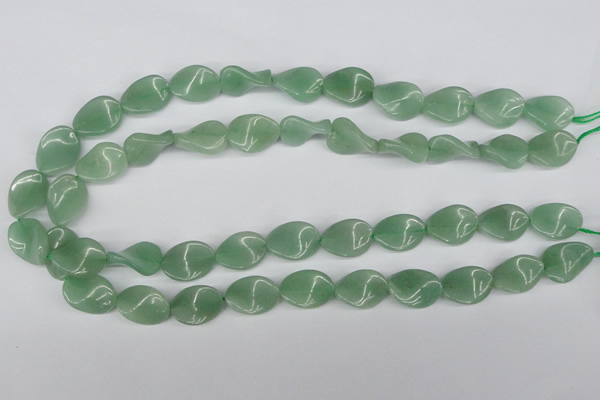 CTW61 15.5 inches 13*18mm twisted oval green aventurine beads