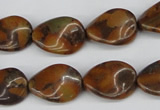 CTW62 15.5 inches 13*18mm twisted oval jasper gemstone beads