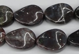 CTW74 15.5 inches 15*20mm twisted oval moss agate gemstone beads