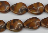 CTW75 15.5 inches 15*20mm twisted oval jasper gemstone beads