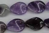 CTW83 15.5 inches 15*20mm twisted oval amethyst gemstone beads