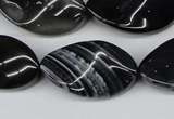 CTW96 15.5 inches 18*30mm twisted oval madagascar agate beads