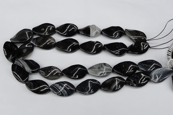 CTW96 15.5 inches 18*30mm twisted oval madagascar agate beads