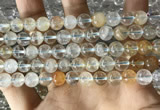 CTZ12 15.5 inches 8mm round natural topaz gemstone beads