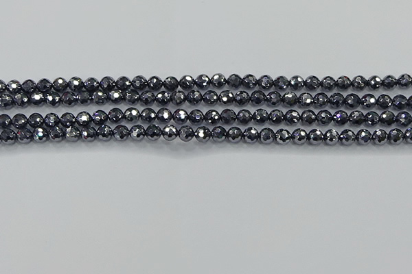 CTZ620 15.5 inches 4mm faceted round terahertz beads wholesale