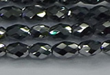 CTZ647 15.5 inches 6*9mm faceted rice terahertz beads wholesale