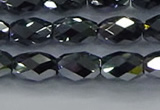 CTZ648 15.5 inches 7*11mm faceted rice terahertz beads wholesale