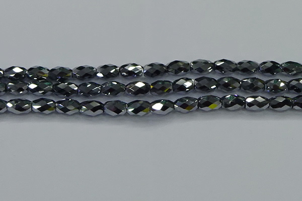 CTZ649 15.5 inches 8*12mm faceted rice terahertz beads wholesale