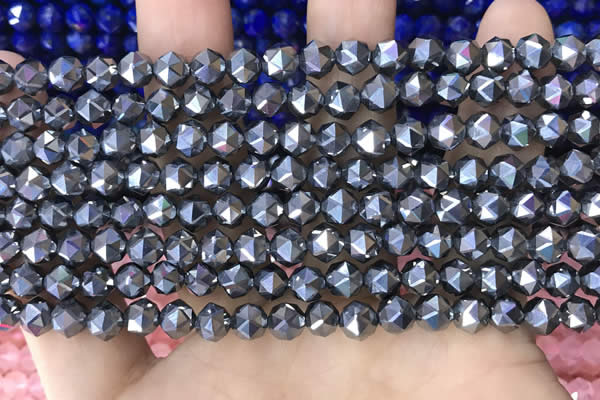 CTZ655 15.5 inches 6mm faceted nuggets terahertz beads wholesale