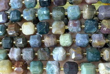 CUBE241 15 inches 10mm faceted cube Indian agate beads wholesale