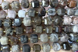 CUBE245 15 inches 10mm faceted cube jasper beads wholesale