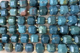 CUBE246 15 inches 10mm faceted cube Indian bloodstone beads wholesale