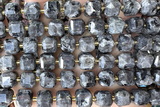 CUBE250 15 inches 10mm faceted cube black labradorite beads wholesale