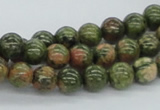 CUG04 15.5 inches 8mm round unakite gemstone beads wholesale