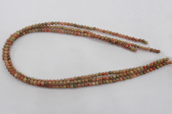 CUG100 15.5 inches 4mm round Chinese unakite beads wholesale