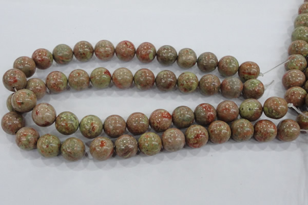 CUG106 15.5 inches 16mm round Chinese unakite beads wholesale