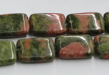 CUG53 16 inches 13*18mm rectangle natural unakite gemstone beads