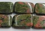 CUG54 16 inches 22*30mm rectangle natural unakite gemstone beads