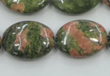 CUG62 16 inches 18*25mm oval natural unakite gemstone beads wholesale