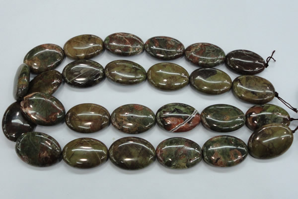 CUJ03 15.5 inches 22*30mm oval autumn jasper gemstone beads