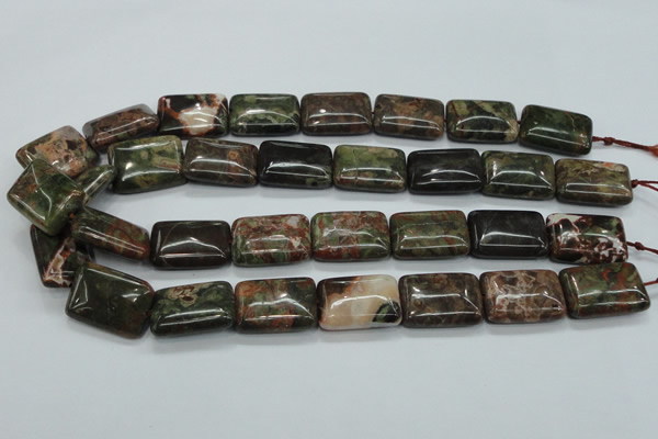 CUJ06 15.5 inches 18*25mm rectangle autumn jasper gemstone beads