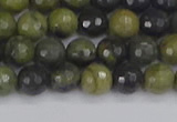 CUJ101 15.5 inches 6mm faceted round African green autumn jasper beads