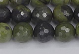 CUJ103 15.5 inches 10mm faceted round African green autumn jasper beads