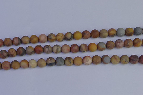 CVJ15 15.5 inches 12mm round matte venus jasper beads wholesale