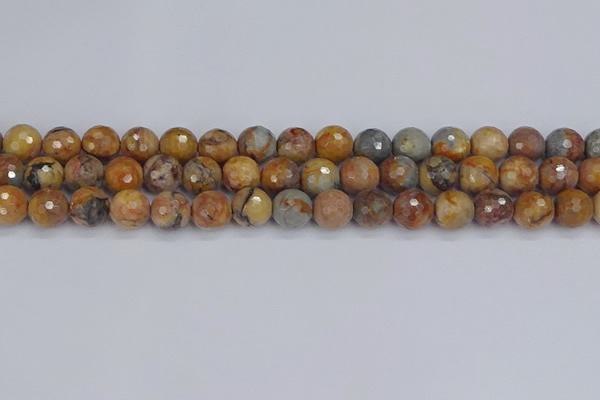 CVJ24 15.5 inches 10mm faceted round venus jasper beads wholesale