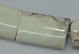 CWB03 15.5 inches 22*32mm rectangle natural white howlite gemstone beads