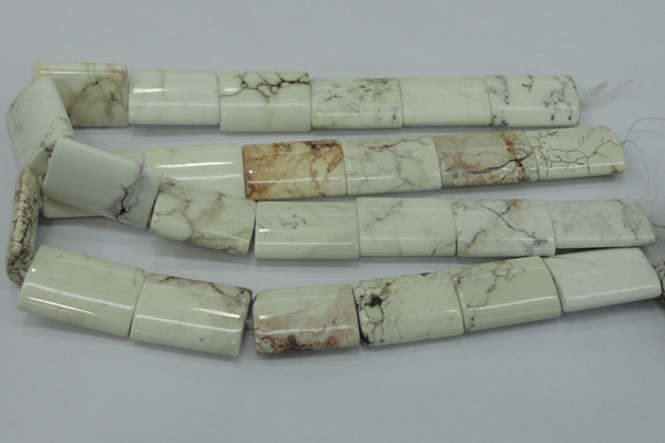 CWB03 15.5 inches 22*32mm rectangle natural white howlite gemstone beads