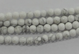 CWB200 15.5 inches 4mm round natural white howlite beads wholesale