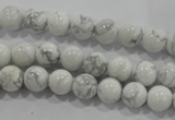 CWB201 15.5 inches 6mm round natural white howlite beads wholesale