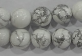 CWB205 15.5 inches 14mm round natural white howlite beads wholesale