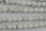 CWB211 15.5 inches 6mm faceted round natural white howlite beads