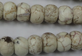 CWB323 15.5 inches 10*14mm rondelle howlite turquoise beads wholesale