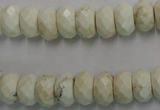 CWB327 15.5 inches 6*10mm faceted rondelle howlite turquoise beads