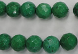 CWB403 15.5 inches 10mm faceted round howlite turquoise beads