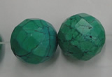 CWB408 15.5 inches 20mm faceted round howlite turquoise beads