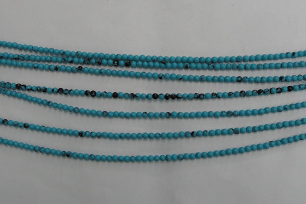 CWB550 15.5 inches 2mm round howlite turquoise beads wholesale