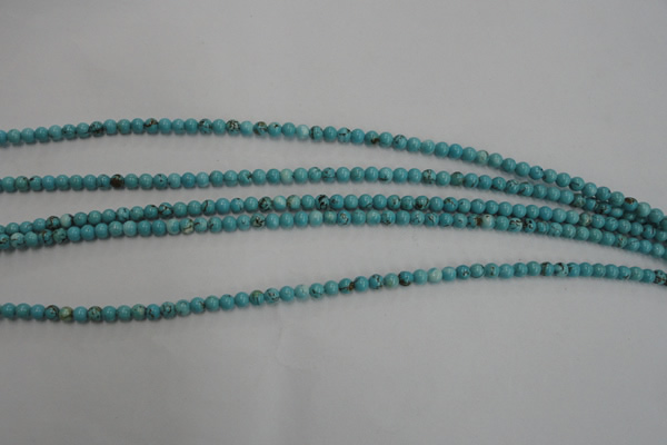 CWB553 15.5 inches 4mm round howlite turquoise beads wholesale