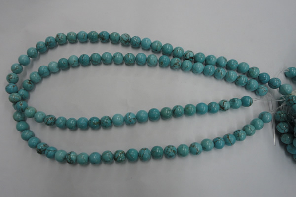 CWB556 15.5 inches 8mm round howlite turquoise beads wholesale