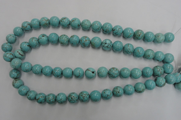 CWB558 15.5 inches 12mm round howlite turquoise beads wholesale