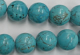 CWB559 15.5 inches 14mm round howlite turquoise beads wholesale