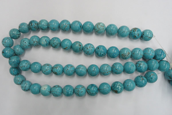 CWB559 15.5 inches 14mm round howlite turquoise beads wholesale